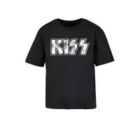 F4NT4STIC T-shirt oversize 'Kiss ' gris / noir / blanc, Taille XS