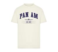 F4NT4STIC T-Shirt 'Pan Am College Est 1927' sable / bleu marine, Taille XS