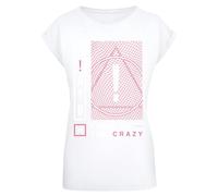 F4NT4STIC T-shirt 'Panic At The Disco Turn Up The Crazy' bordeaux / blanc, Taille S