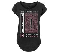 F4NT4STIC T-shirt 'Panic At The Disco Turn Up The Crazy' noir, Taille XS