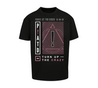 F4NT4STIC T-Shirt 'Panic At The Disco Turn Up The Crazy' rose / noir / blanc, Taille 4XL