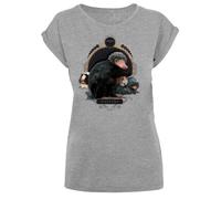 F4NT4STIC T-shirt 'Phantastische Tierwesen Baby Nifflers' beige / gris / rose / noir, Taille M