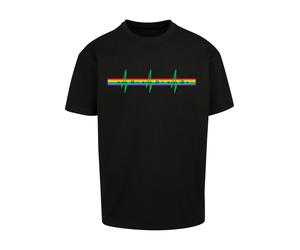 F4NT4STIC T-Shirt 'Pink Floyd Prisma Heartbeat Rock Band Album DSOTM' bleu / jaune / vert / orange / noir, Taille XXL
