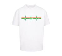F4NT4STIC T-Shirt 'Pink Floyd Prisma Heartbeat Rock Band Album DSOTM' jaune / vert / rouge / blanc, Taille L