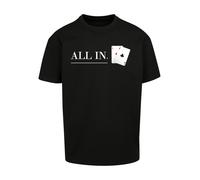 F4NT4STIC T-Shirt 'Poker All In Karten' noir / blanc, Taille 5XL