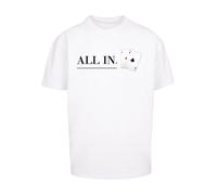 F4NT4STIC T-Shirt 'Poker All In Karten' rouge / noir / blanc, Taille S