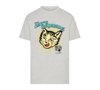 F4NT4STIC T-Shirt 'Puss N Boots The Cats Pajamas Vintage Art' bleu / jaune / gris, Taille XS