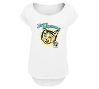 F4NT4STIC T-shirt 'Puss N Boots The Cats Pajamas Vintage Art' jaune / émeraude / blanc, Taille 4XL