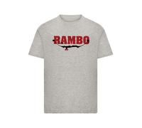 F4NT4STIC T-Shirt 'Rambo Logo Compound Bow' gris / rouge feu, Taille 110-116
