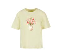 F4NT4STIC T-shirt 'Rosa Frühlingsblumenstrauß In Vase' jaune clair / mélange de couleurs, Taille XXL