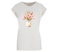 F4NT4STIC T-shirt 'Rosa Frühlingsblumenstrauß in Vase' sable / vert / rouge, Taille XXL