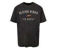 F4NT4STIC T-Shirt 'Schlittenfahren Weihnachten Christmas' beige / noir, Taille XS