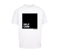 F4NT4STIC T-Shirt 'SELF CARE' noir / blanc, Taille XXL