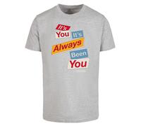 F4NT4STIC T-Shirt 'Sex Education It Always Been You Netflix TV Series' gris / greige / orange foncé / rouge, Taille S