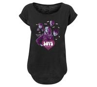 F4NT4STIC T-shirt 'Sex Education Love Mindmaps Netflix TV Series' bleu clair / violet / baie / noir, Taille S