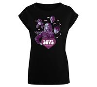 F4NT4STIC T-shirt 'Sex Education Love Mindmaps Netflix TV Series' mûre / noir / blanc, Taille L