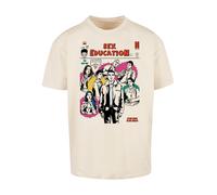 F4NT4STIC T-Shirt 'Sex Education Magazine Netflix TV Series' crème / orange / rose / noir, Taille S