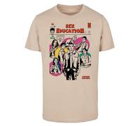 F4NT4STIC T-Shirt 'Sex Education Netflix TV Series' sable / rose / rouge / noir, Taille 5XL