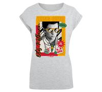 F4NT4STIC T-shirt 'Sex Education Otis Hung Over Collage Netflix TV Series' curry / gris chiné / rouge / noir, Taille XS