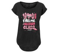 F4NT4STIC T-shirt 'Sex Education You can Find Me In Algebra Class Netflix TV Series' rose / melon / noir chiné / blanc, Taille M