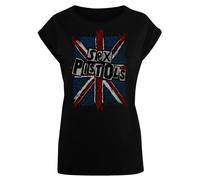 F4NT4STIC T-shirt 'Sex Pistols Anarchy Flag' bleu / rouge foncé / noir, Taille XXL