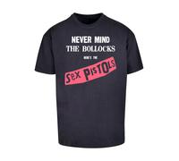 F4NT4STIC T-Shirt 'Sex Pistols NMTB Original Album' bleu marine / rose foncé / blanc cassé, Taille 5XL