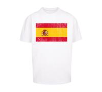 F4NT4STIC T-Shirt 'Spain Spanien Flagge distressed' jaune / rouge / blanc, Taille M