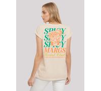 F4NT4STIC T-shirt 'Spicy Margarita Social Club' crème / olive / émeraude / orange clair, Taille M