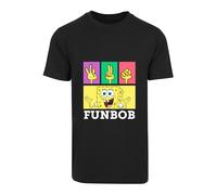 F4NT4STIC T-Shirt 'Spongebob Schwammkopf Funbob' mélange de couleurs / noir, Taille 5XL