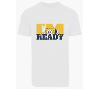 F4NT4STIC T-Shirt 'Spongebob Schwammkopf I'M READY - Ich bin bereit!' blanc, Taille XXL