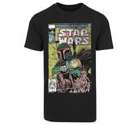 F4NT4STIC T-Shirt 'Star Wars Boba Fett Comic' kiwi / rouge pastel / noir / blanc cassé, Taille XXXL