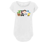 F4NT4STIC T-shirt 'Star Wars Character' beige / jaune / vert / blanc chiné, Taille XS