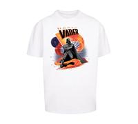 F4NT4STIC T-Shirt 'Star Wars Darth Vader Swirling Fury' opal / orange / noir / blanc, Taille L