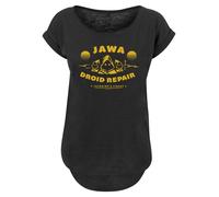 F4NT4STIC T-shirt 'Star Wars Jawa Droid Repair' jaune / noir, Taille XS