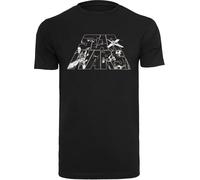 F4NT4STIC T-Shirt 'Star Wars Logo Space Sketch' noir / blanc, Taille 5XL