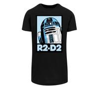 F4NT4STIC T-Shirt 'Star Wars R2-D2' bleu ciel / bleu clair / noir / blanc, Taille L
