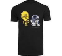F4NT4STIC T-Shirt 'Star Wars Resistance Droids Chest' bleu / jaune / noir / blanc, Taille L