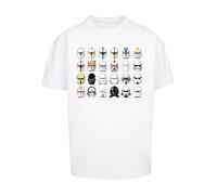 F4NT4STIC T-Shirt 'Star Wars Stormtrooper Helmets CAD' mélange de couleurs / blanc, Taille XXXL