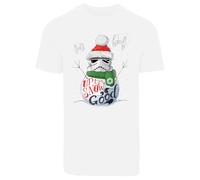 F4NT4STIC T-Shirt 'Star Wars Stromtrooper Up To Snow Good' bleu marine / pomme / rouge / blanc, Taille M