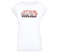 F4NT4STIC T-shirt 'Star Wars Tatooine' bleu / marron / saumon / blanc, Taille XS
