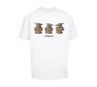 F4NT4STIC T-Shirt 'Star Wars The Mandalorian The Child Poses' mélange de couleurs / blanc, Taille XS