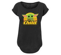 F4NT4STIC T-shirt 'Star Wars The Mandalorian The Child Retro' jaune foncé / kiwi / orange foncé / noir, Taille XS