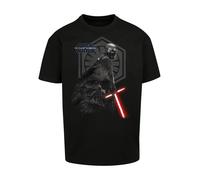 F4NT4STIC T-Shirt 'Star Wars The Rise Of Skywalker Kylo Ren Vader Remains' bleu / gris foncé / rouge néon / noir, Taille L