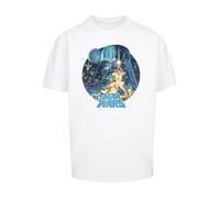 F4NT4STIC T-Shirt 'Star Wars Vintage Victory' bleu marine / bleu clair / jaune clair / blanc, Taille S