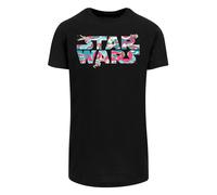 F4NT4STIC T-Shirt 'Star Wars Wavy Ship' crème / bleu clair / fuchsia / noir, Taille XXL