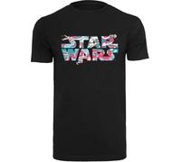 F4NT4STIC T-Shirt 'Star Wars Wavy Ship' mélange de couleurs / noir, Taille XL