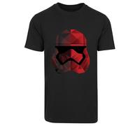 F4NT4STIC T-Shirt 'StarWars The Last Jedi Cubist Trooper Helmet' rouge / noir, Taille 5XL