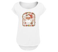F4NT4STIC T-shirt 'Stay Merry And Bright Hippie Santa' mélange de couleurs / blanc, Taille 4XL