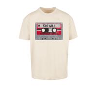 F4NT4STIC T-Shirt 'Stranger Things Cassette For Will Netflix TV Series' beige clair / gris / rouge / noir, Taille S