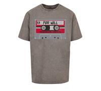 F4NT4STIC T-Shirt 'Stranger Things Cassette For Will Netflix TV Series' gris clair / gris chiné / rouge / noir, Taille M